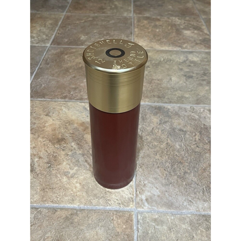 Shotshell Thermo Bottle - 12 Gauge Shotgun Shell Travel Thermos 25 Oz
